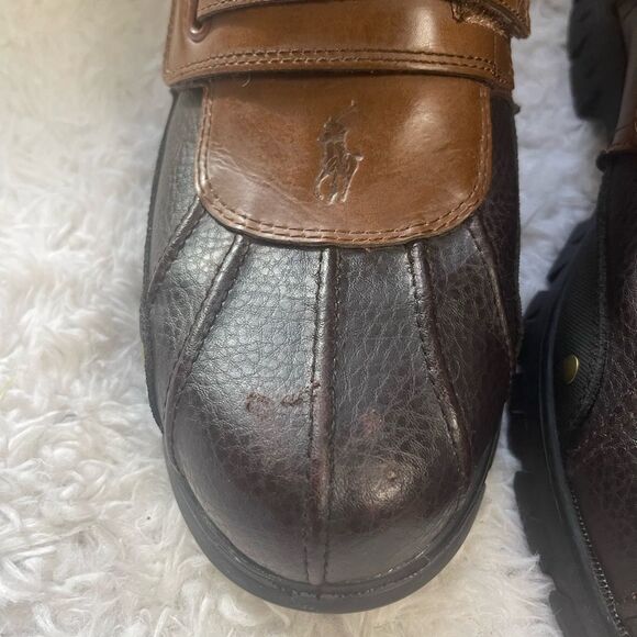 Polo Ralph Lauren Men's Darrance Ankle Boot, Tan/ Black SZ13D - Picture 10 of 13